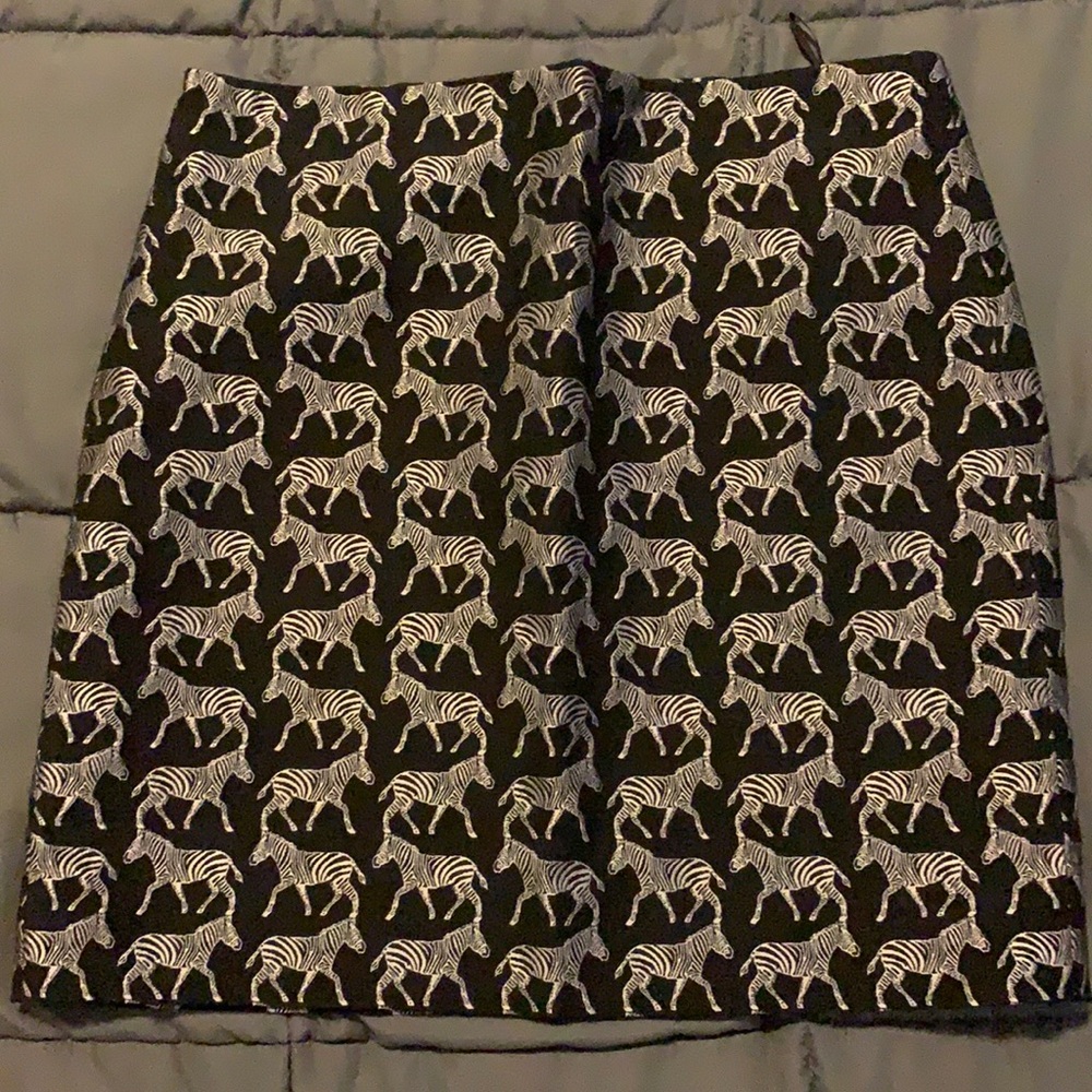 JCrew Zebra Skirt, Sz 2